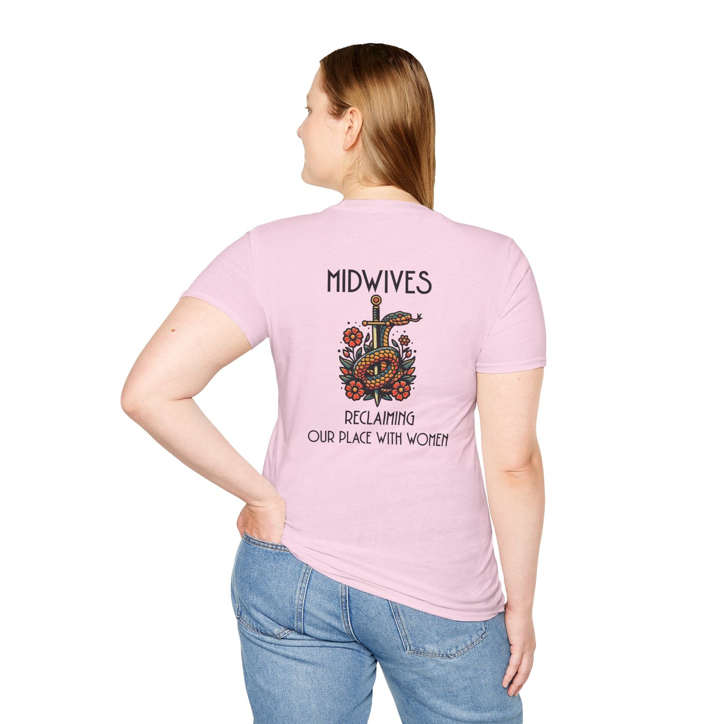 Reclaiming Our Place With Women Healing Snake Midwife T-Shirt