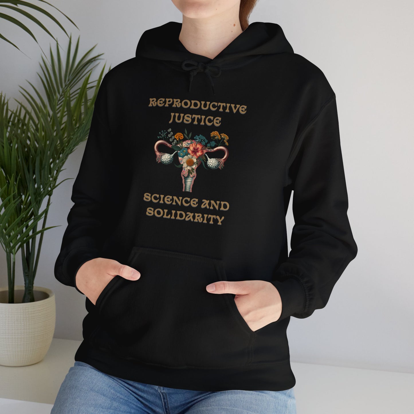 Reproductive Justice Science & Solidarity Uterus Hoodie Sweatshirt