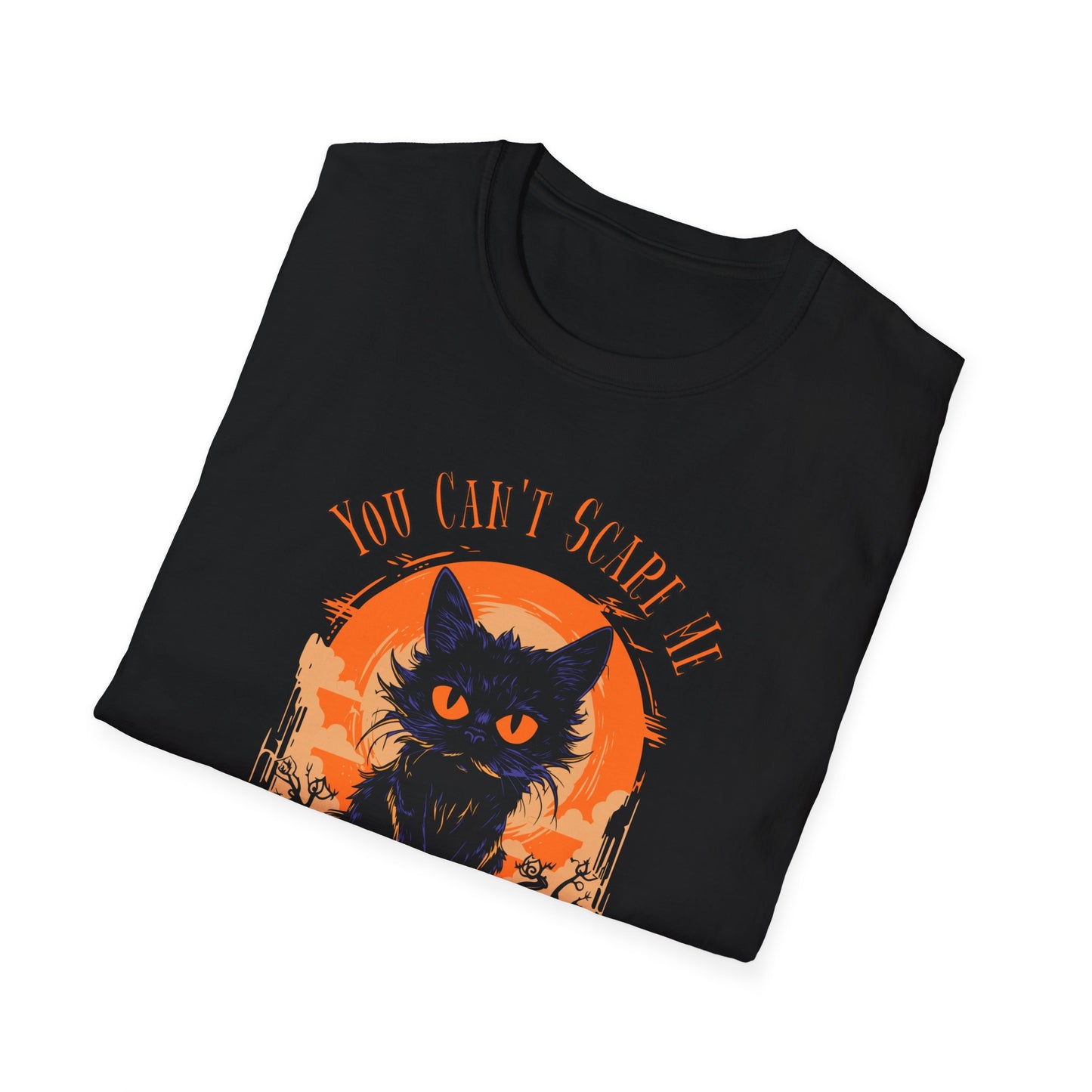 L&D Nurse Halloween T-Shirt Can't Scare Me Black Cat