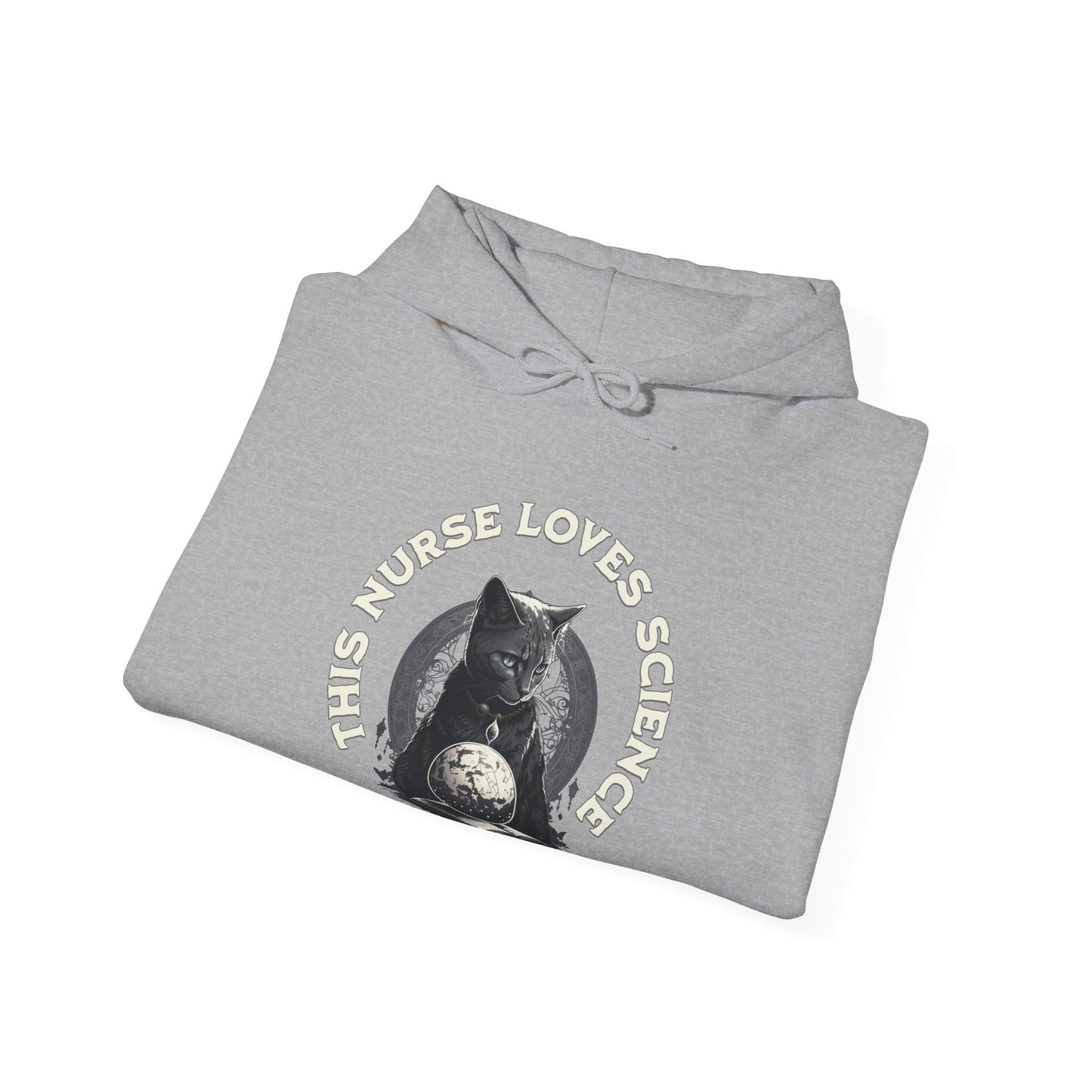 This Nurse Loves Science Cat Hoodie Sweatshirt