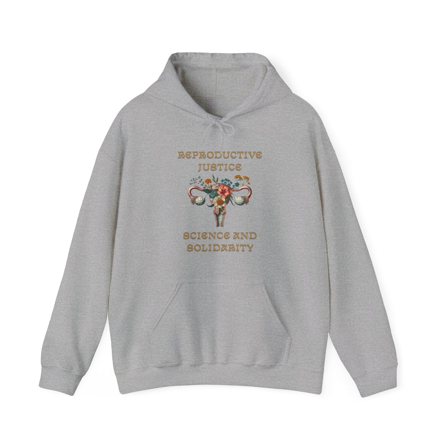 Reproductive Justice Science & Solidarity Uterus Hoodie Sweatshirt