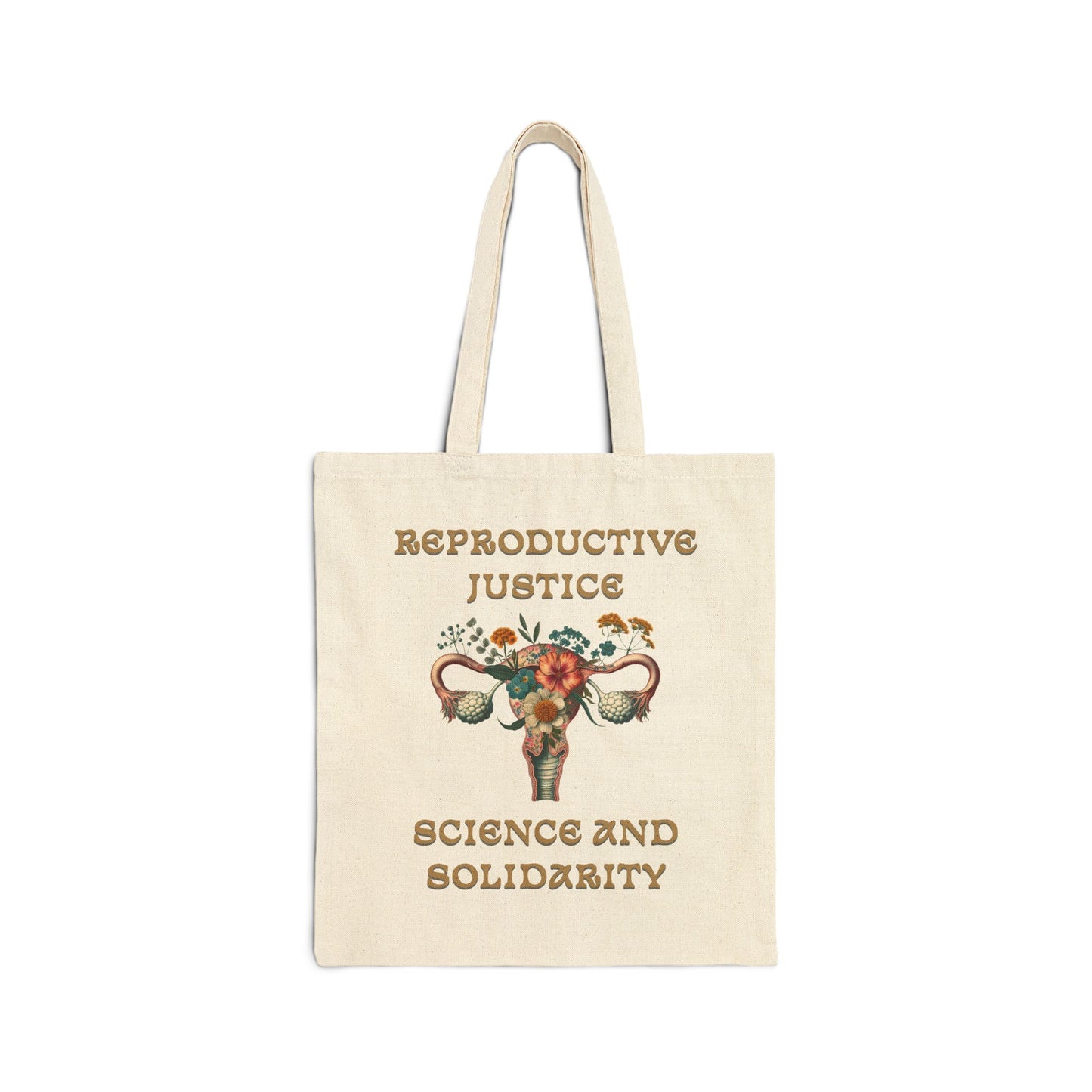 Reproductive Justice Science & Solidarity Uterus Tote Bag