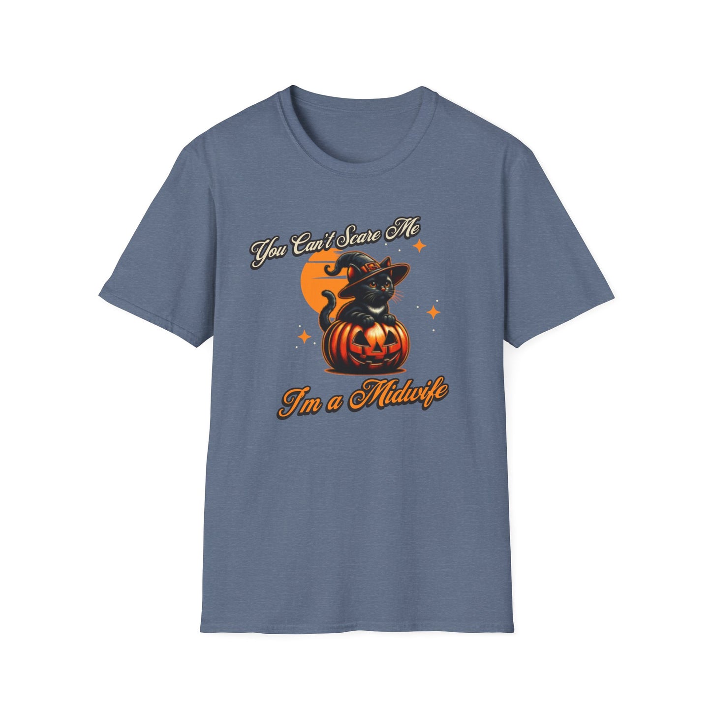 Midwife Halloween T-Shirt Can't Scare Me Kitten