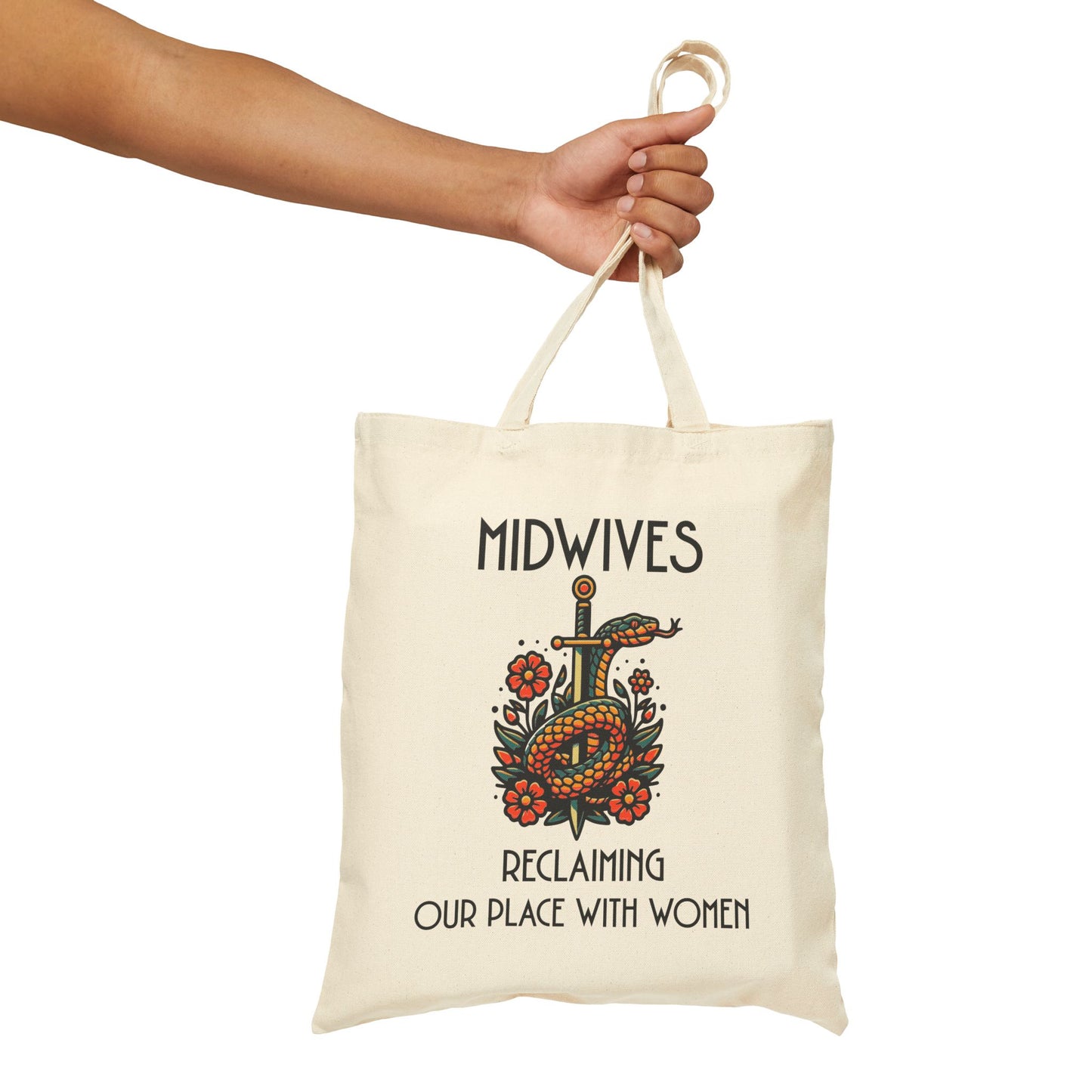 Midwife Tote Bag Reclaiming Our Place With Women Healing Snake