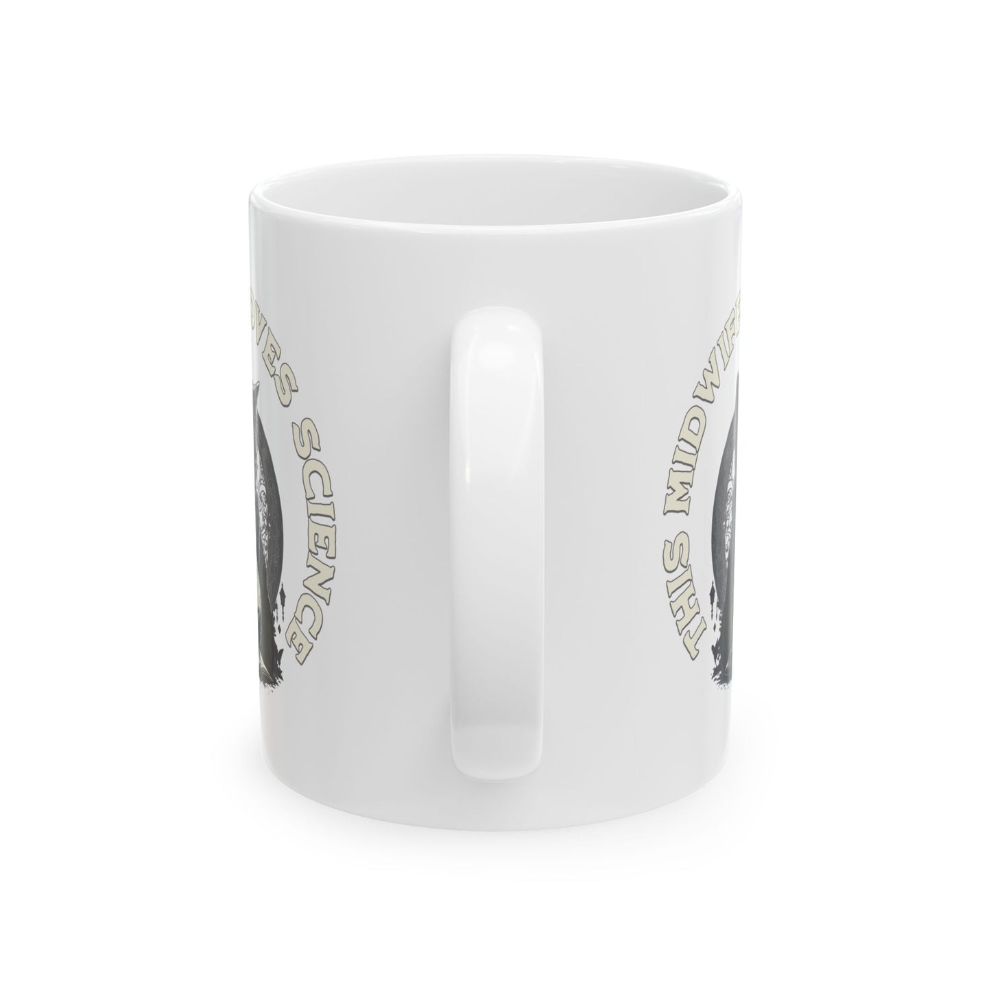 This Midwife Loves Science Cat Mug