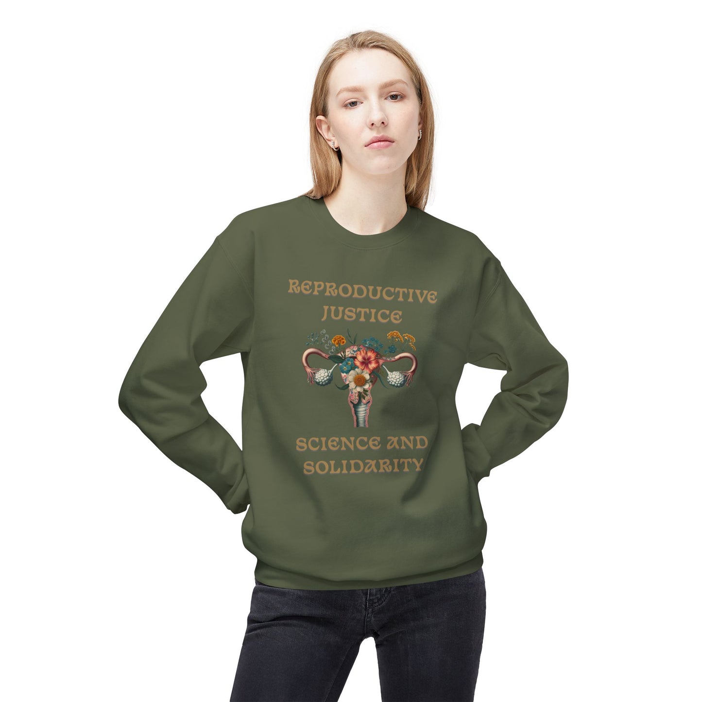 Reproductive Justice Science & Solidarity Uterus Sweatshirt
