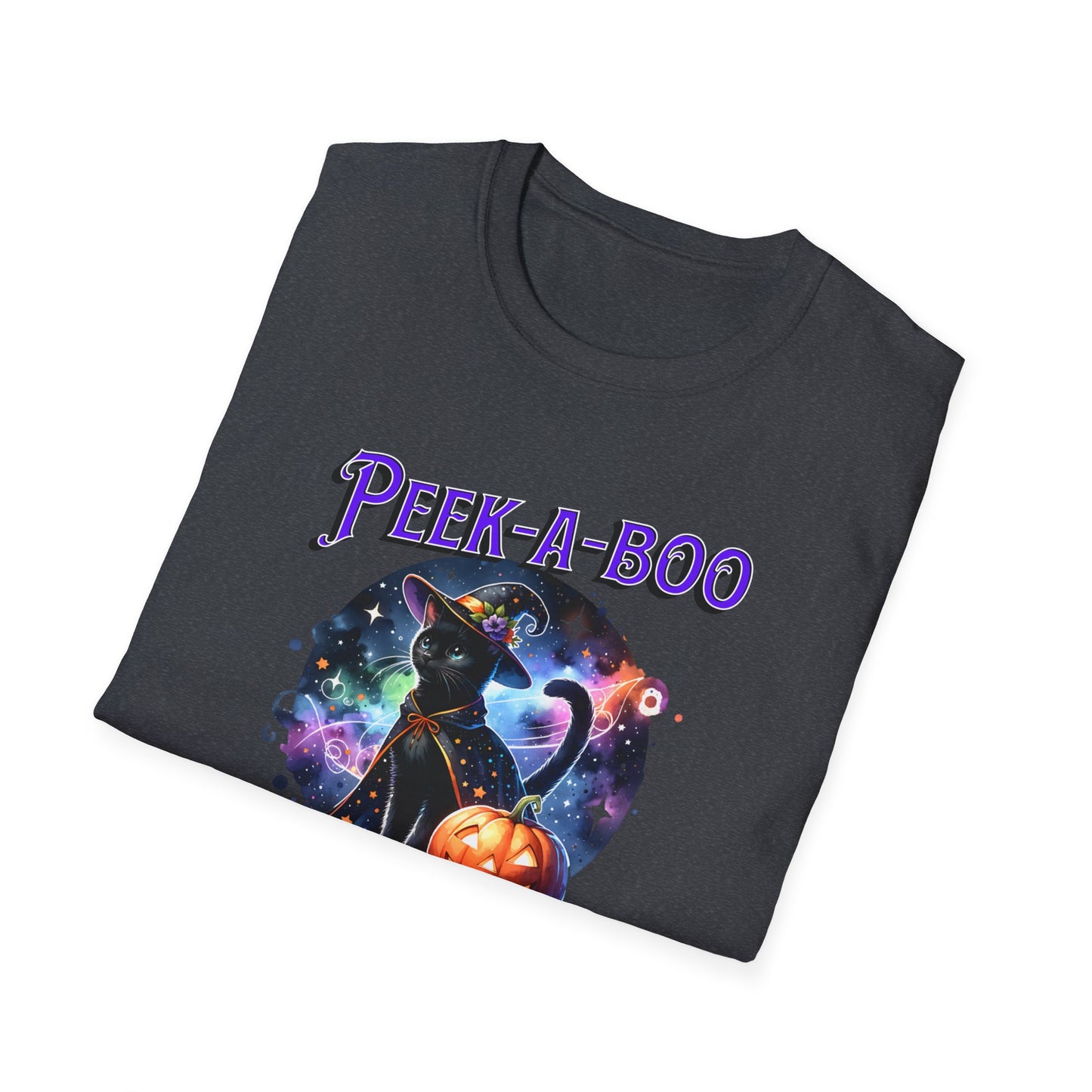 Halloween Birth T-Shirt Peek a Boo Babies Halloween Cat
