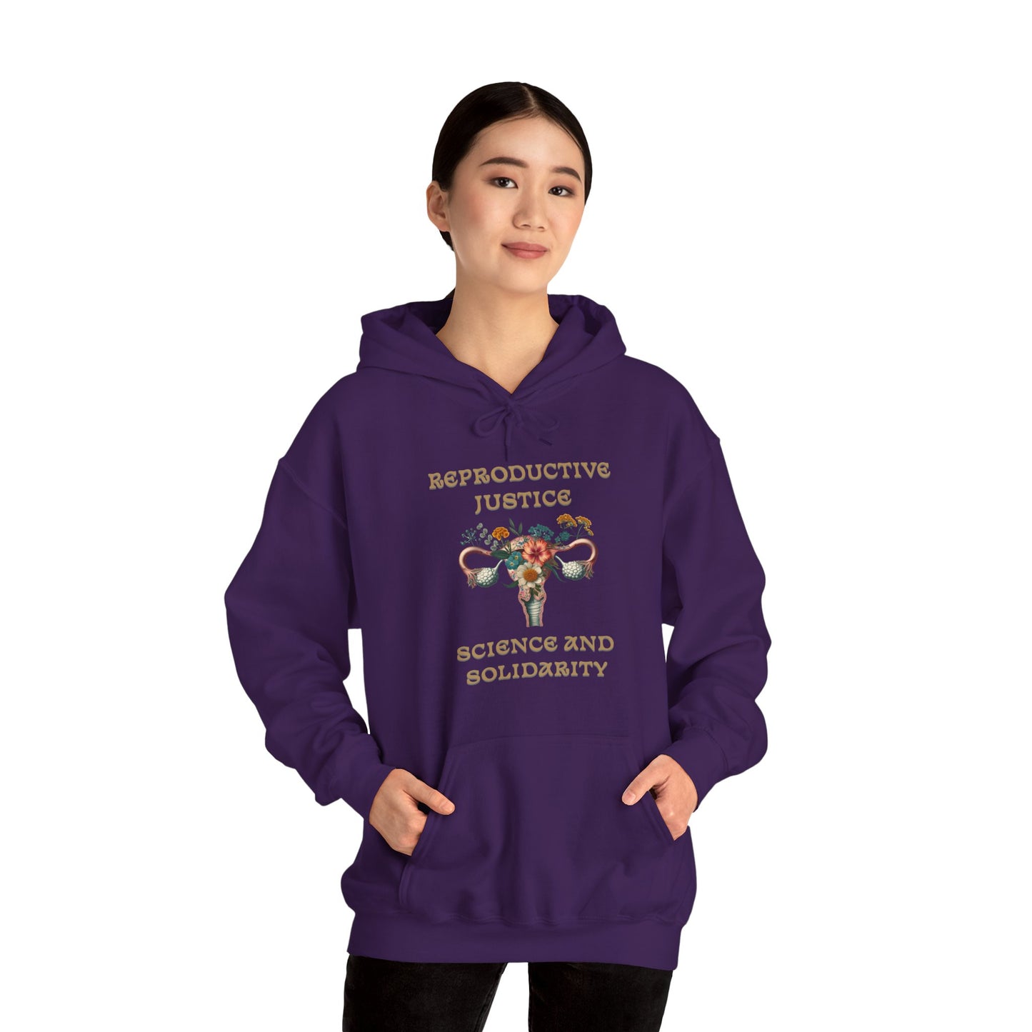 Reproductive Justice Science & Solidarity Uterus Hoodie Sweatshirt