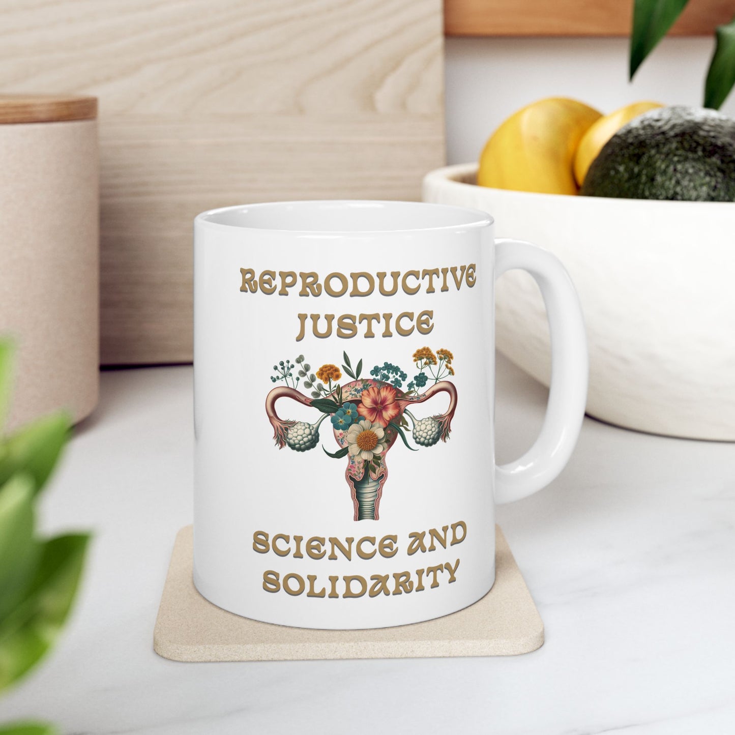 Reproductive Justice Science & Solidarity Uterus Mug