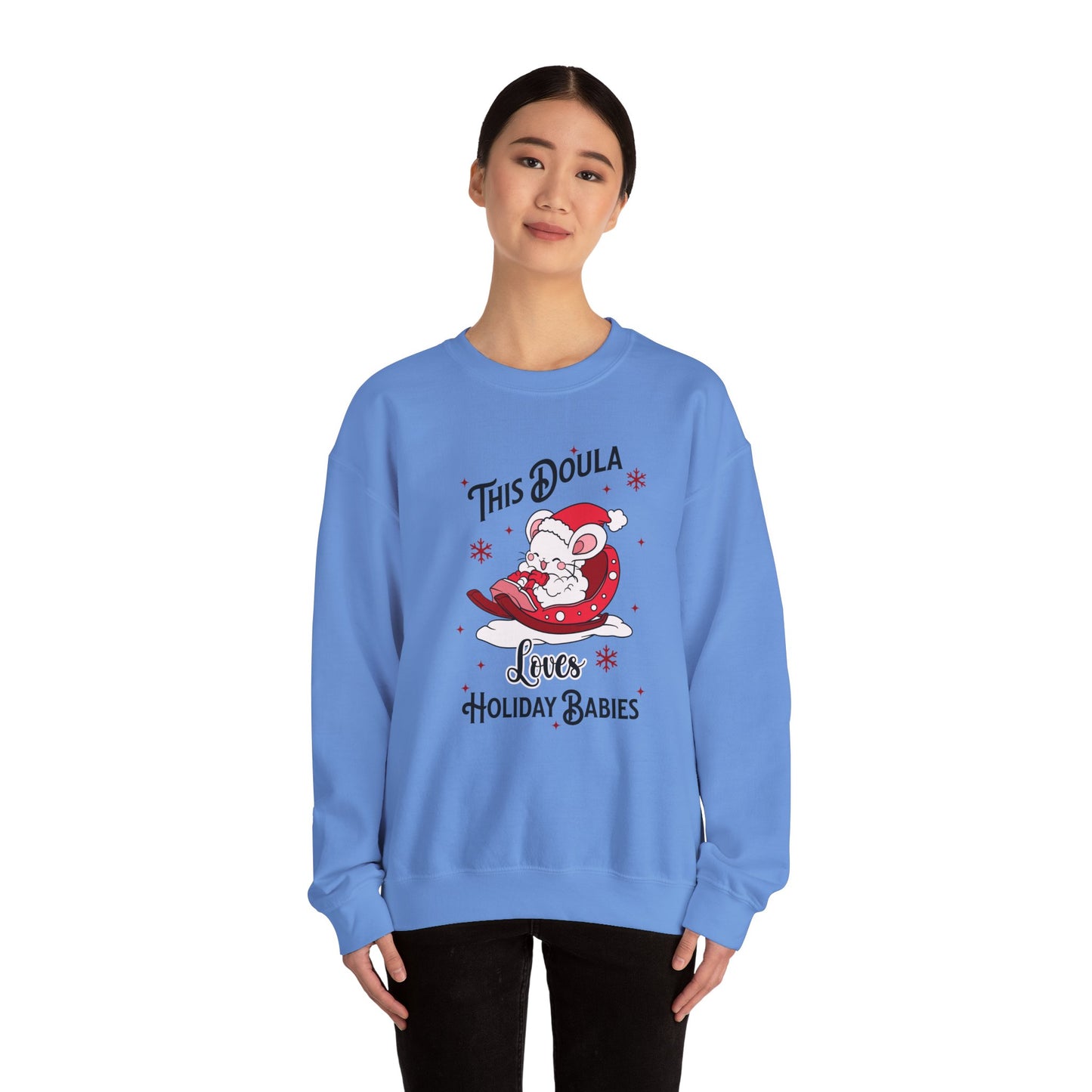 Doula Loves Holiday Babies Sleigh Sweatshirt