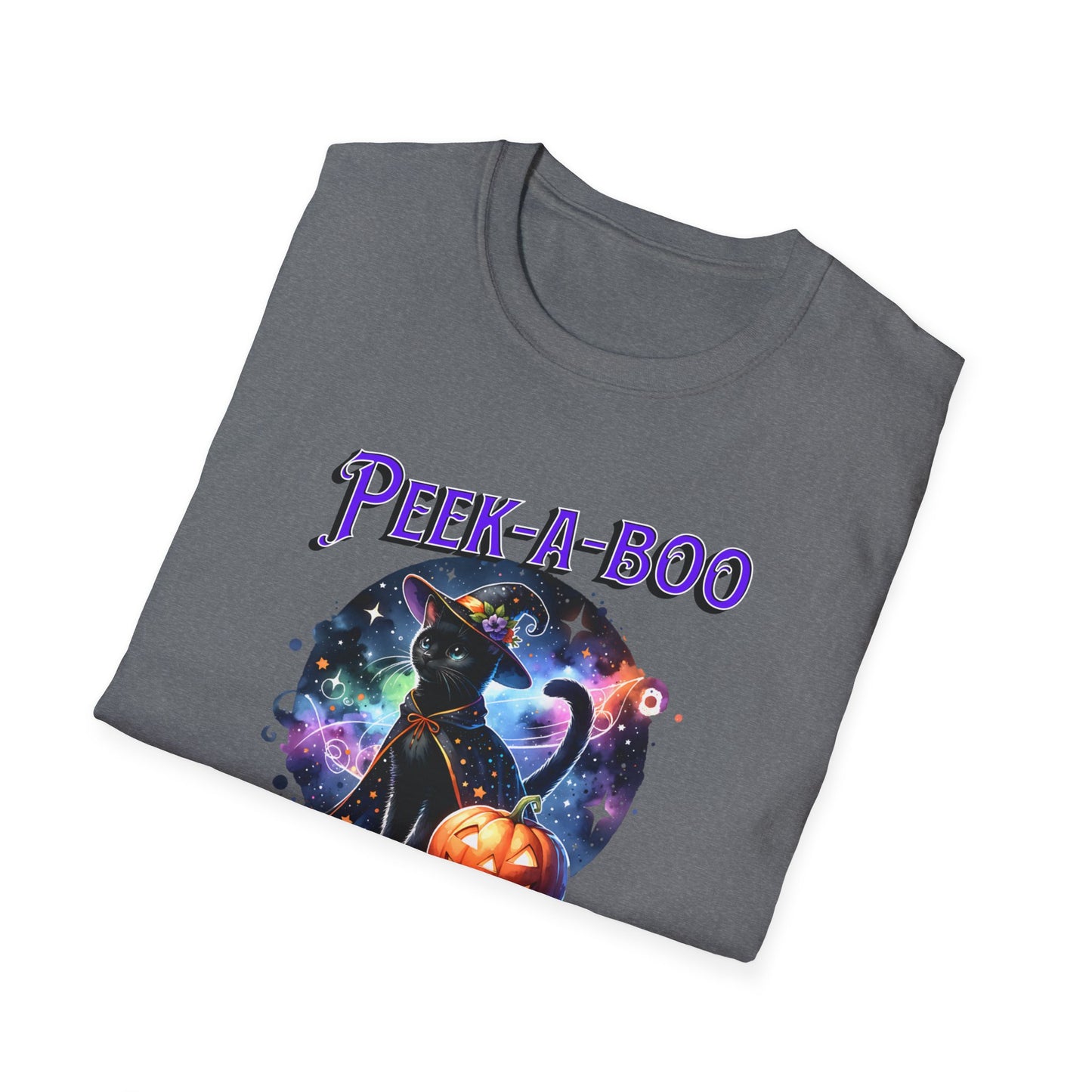 Halloween Birth T-Shirt Peek a Boo Babies Halloween Cat