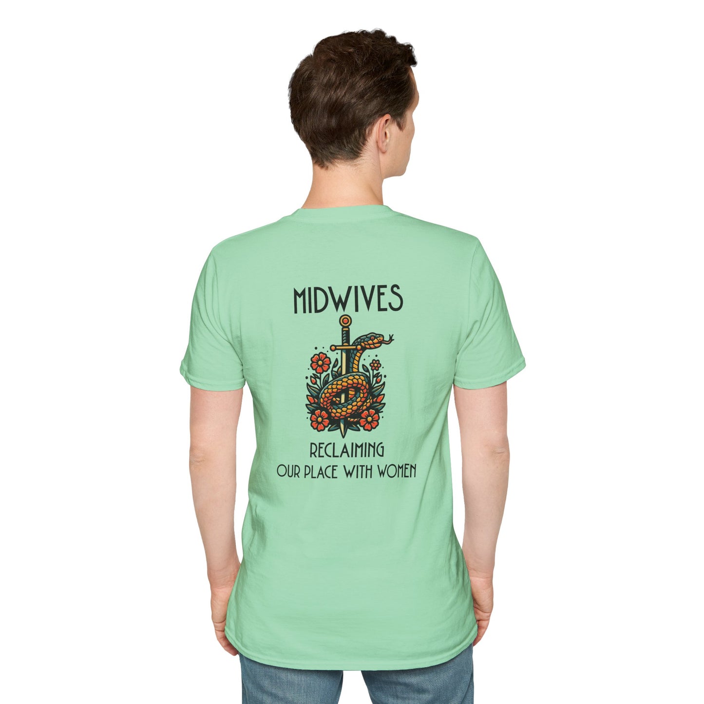 Reclaiming Our Place With Women Healing Snake Midwife T-Shirt