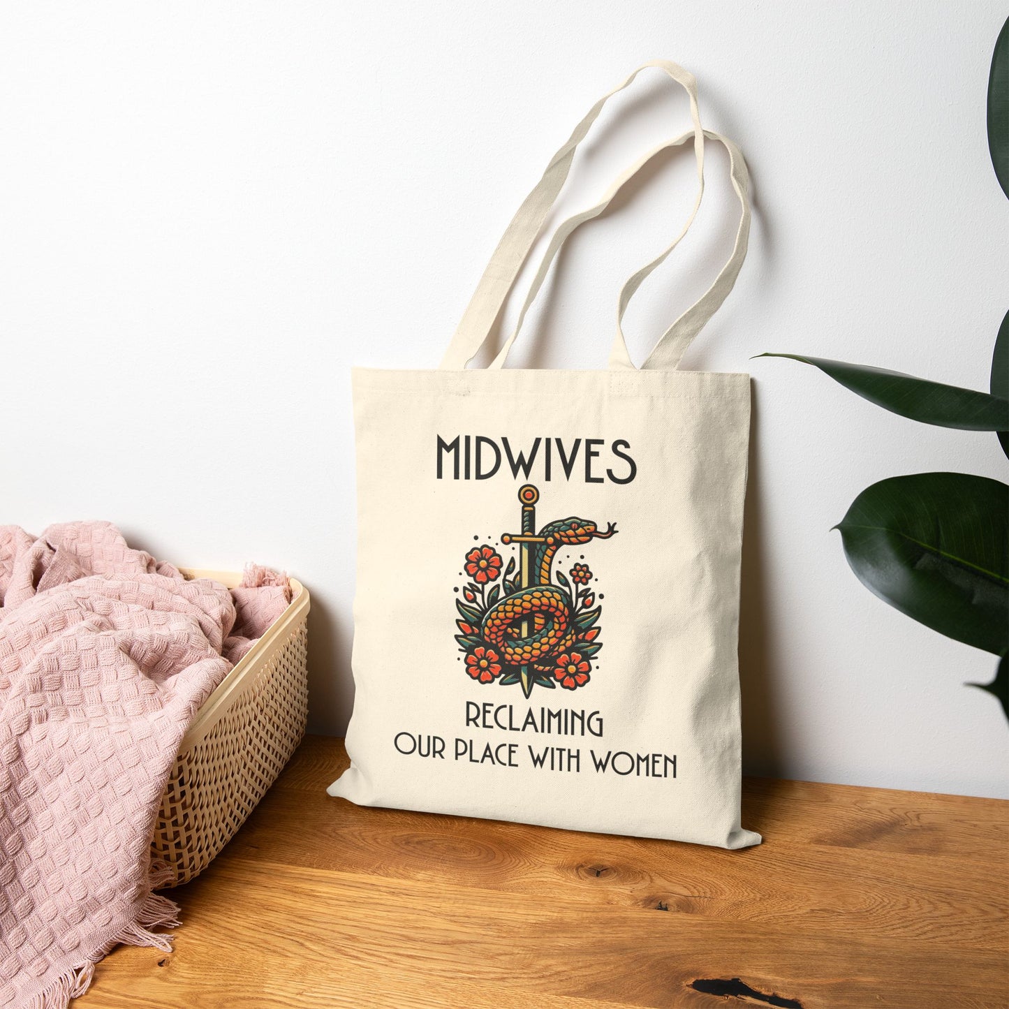 Midwife Tote Bag Reclaiming Our Place With Women Healing Snake