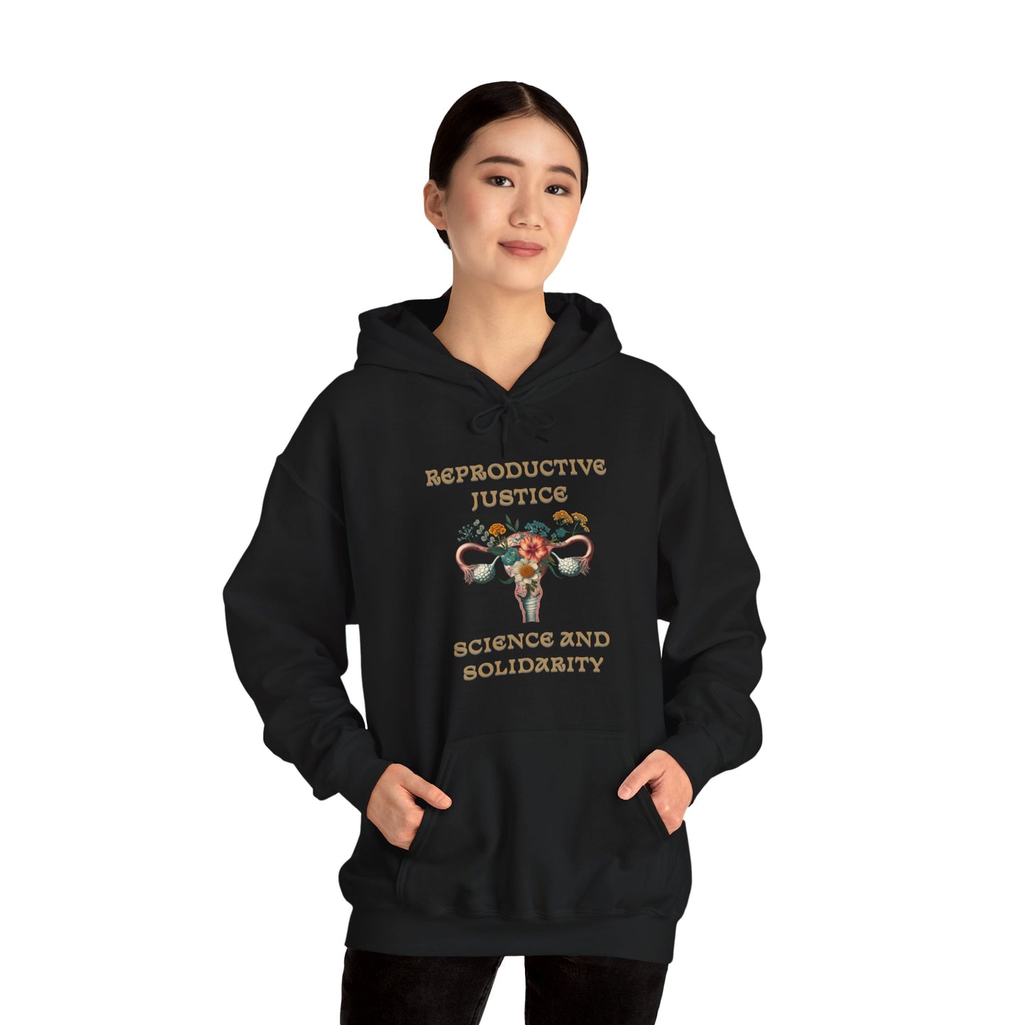 Reproductive Justice Science & Solidarity Uterus Hoodie Sweatshirt