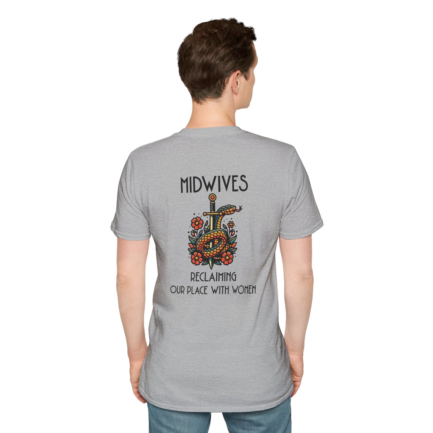 Reclaiming Our Place With Women Healing Snake Midwife T-Shirt