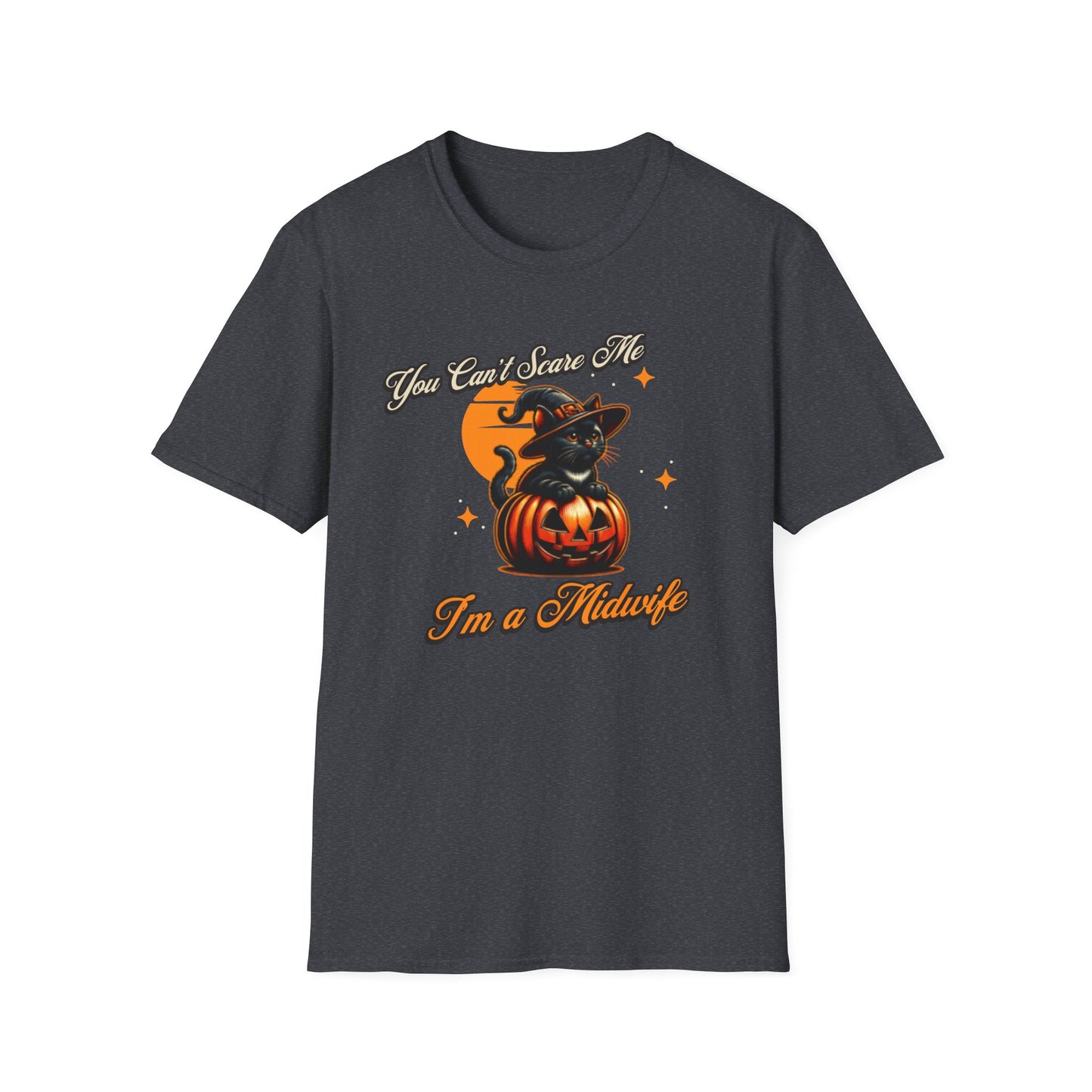 Midwife Halloween T-Shirt Can't Scare Me Kitten