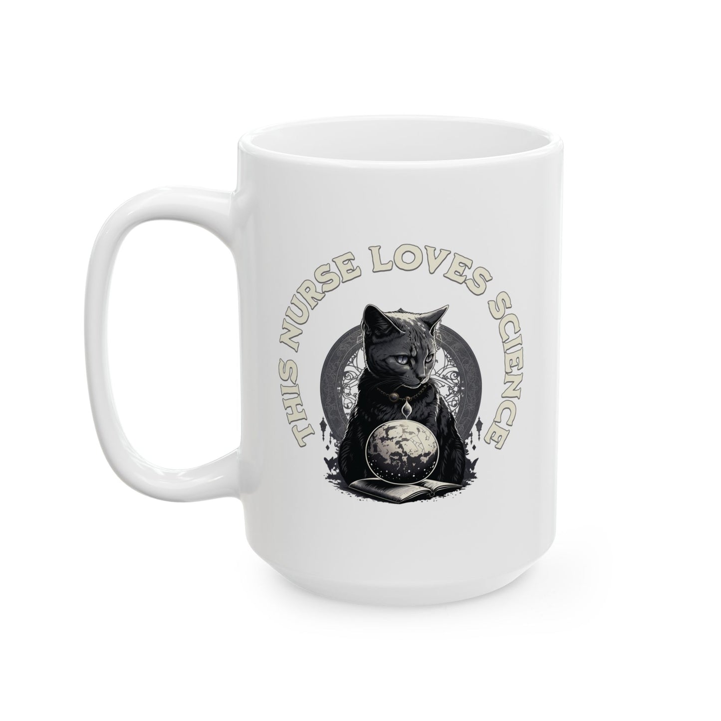 This Nurse Loves Science Cat Mug