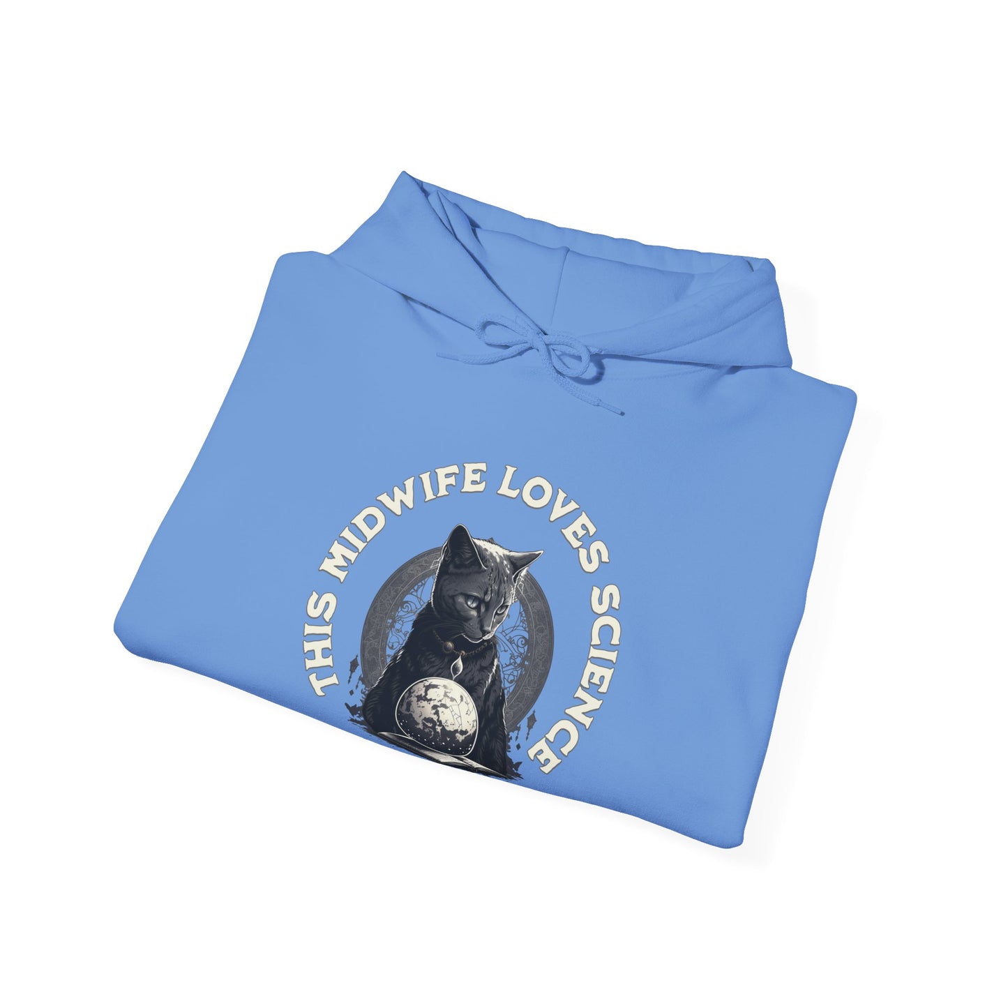 This Midwife Loves Science Cat Hoodie Sweatshirt