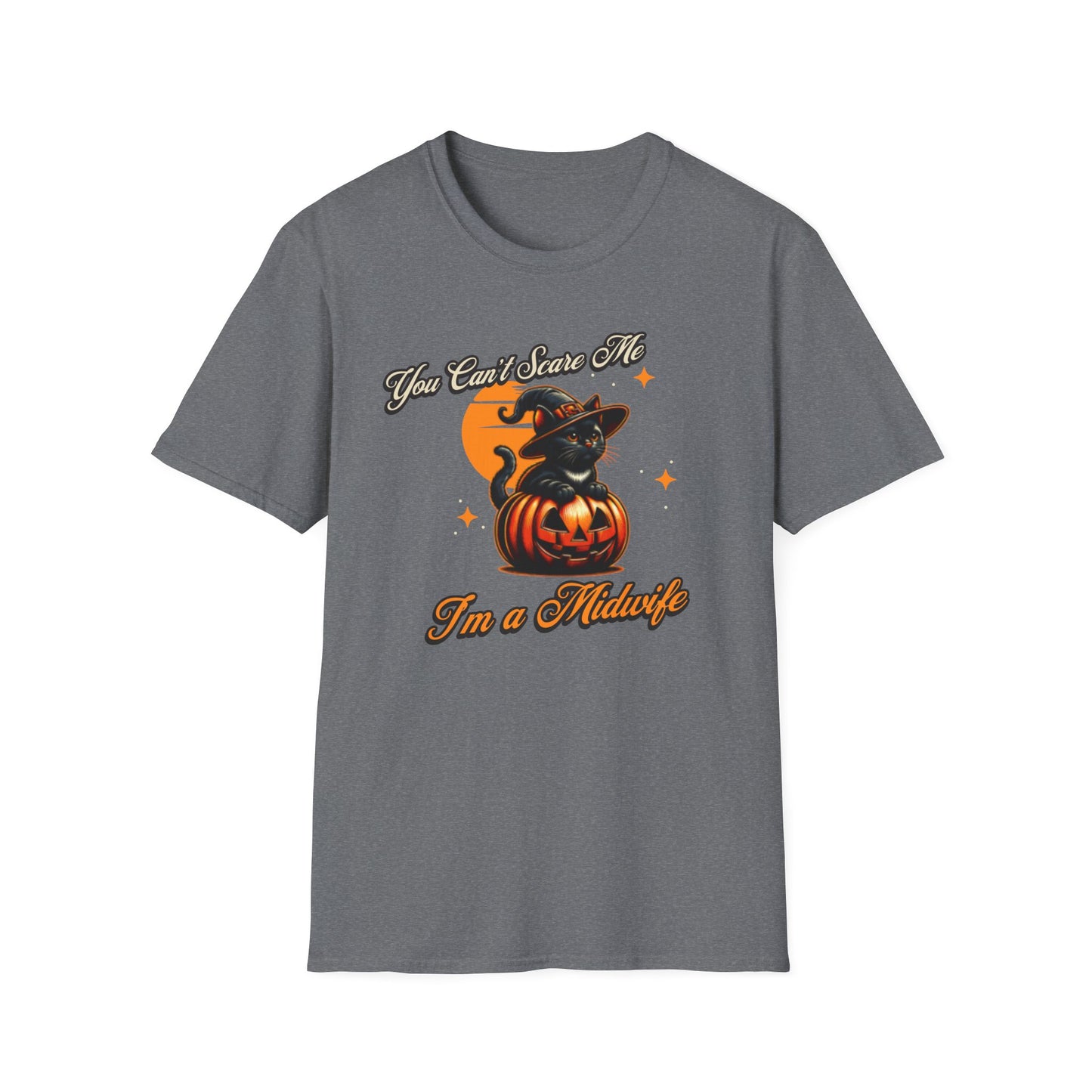 Midwife Halloween T-Shirt Can't Scare Me Kitten
