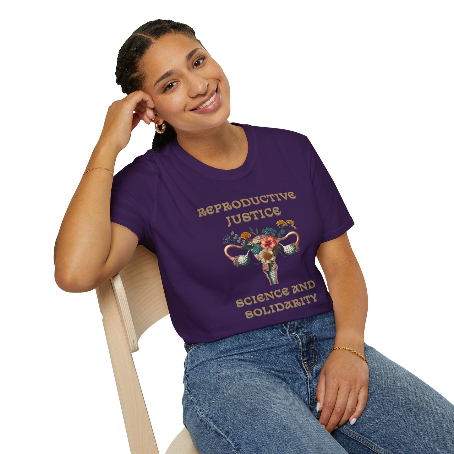 Reproductive Justice Science & Solidarity Uterus T-Shirt