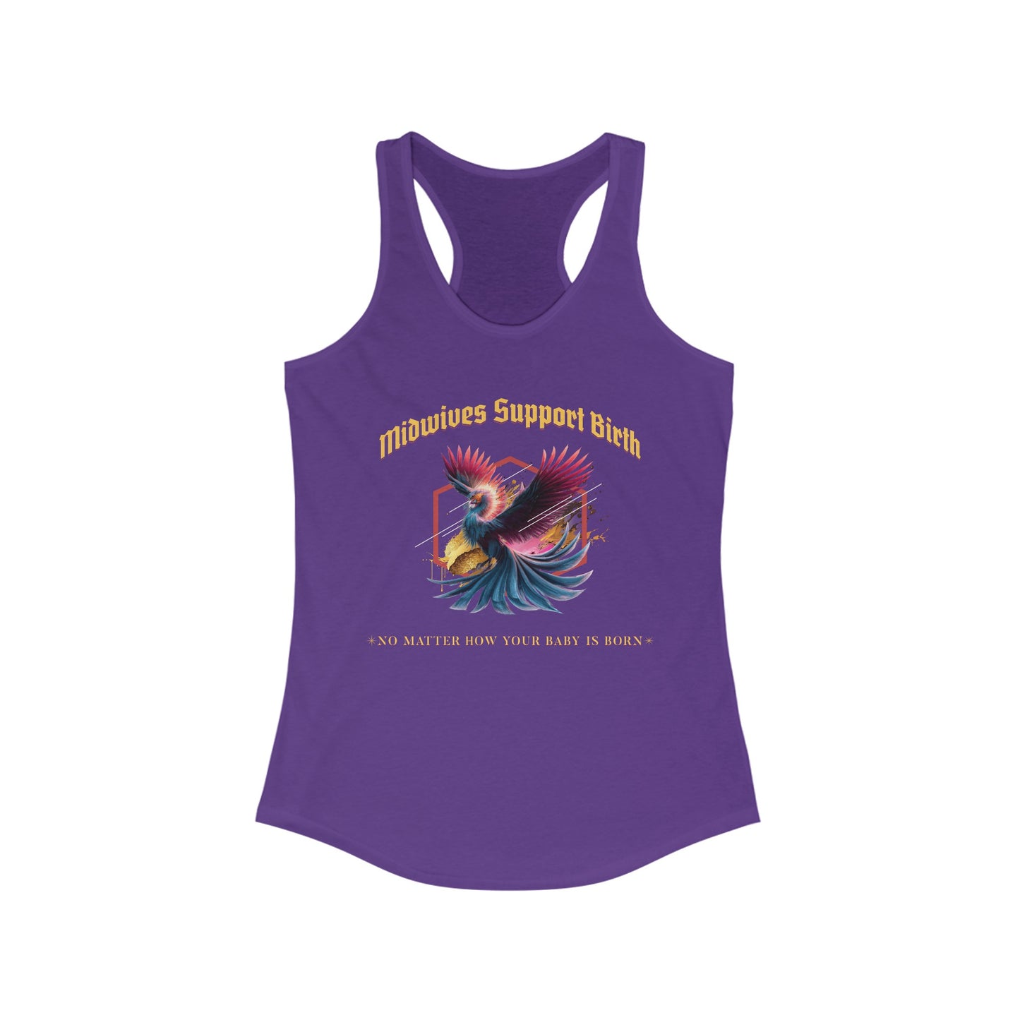 Midwives Support Birth Phoenix Racerback Tank