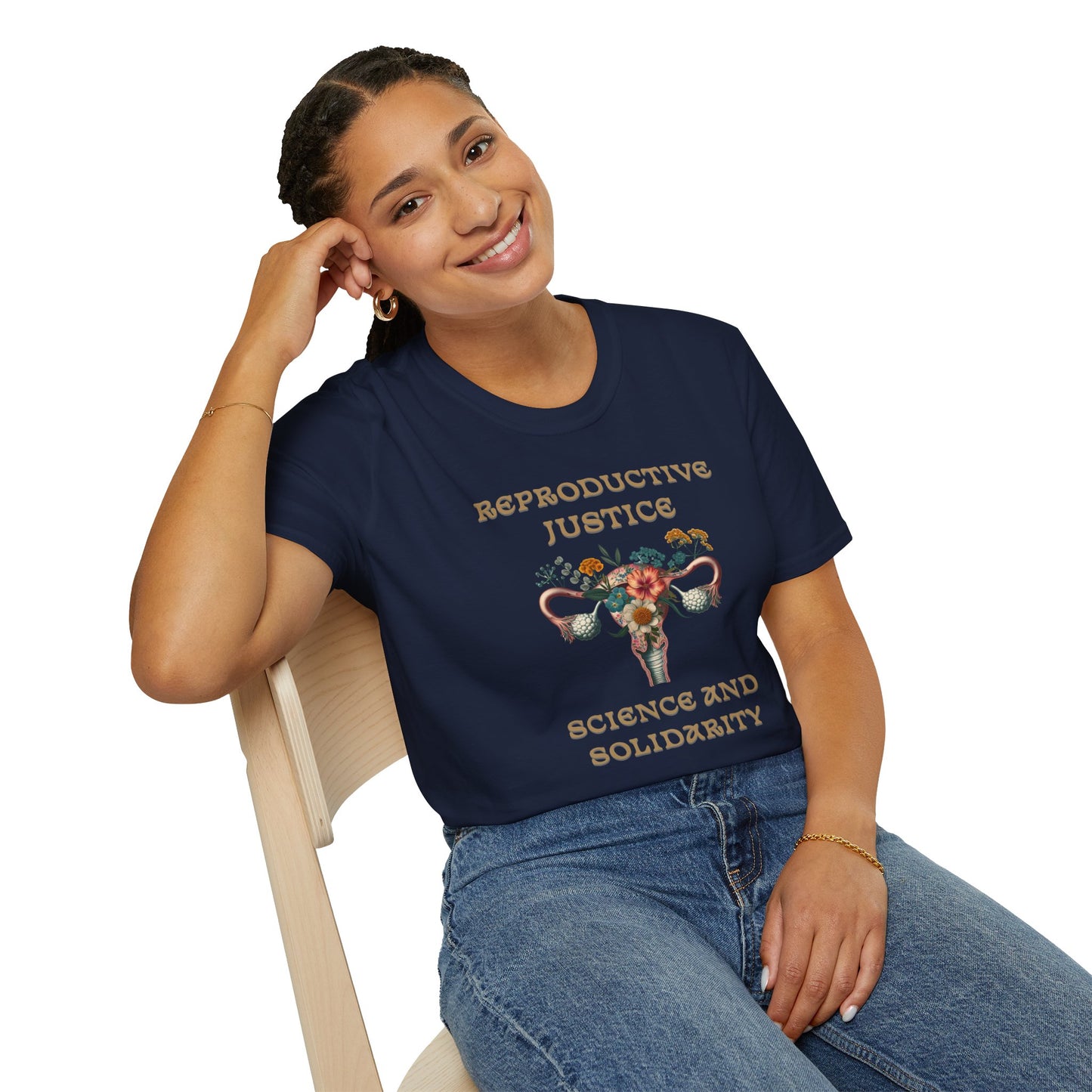 Reproductive Justice Science & Solidarity Uterus T-Shirt