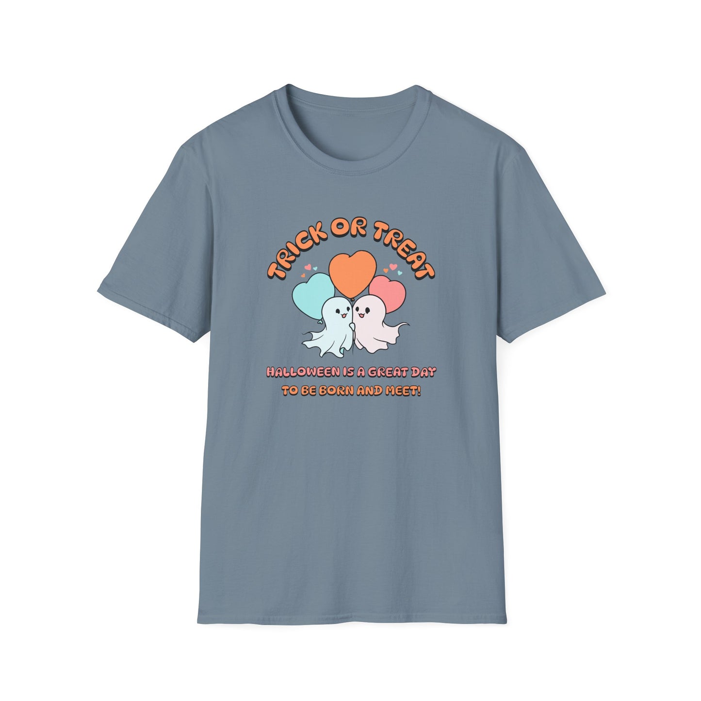 Halloween Birth T-Shirt Trick or Treat Baby Ghosts