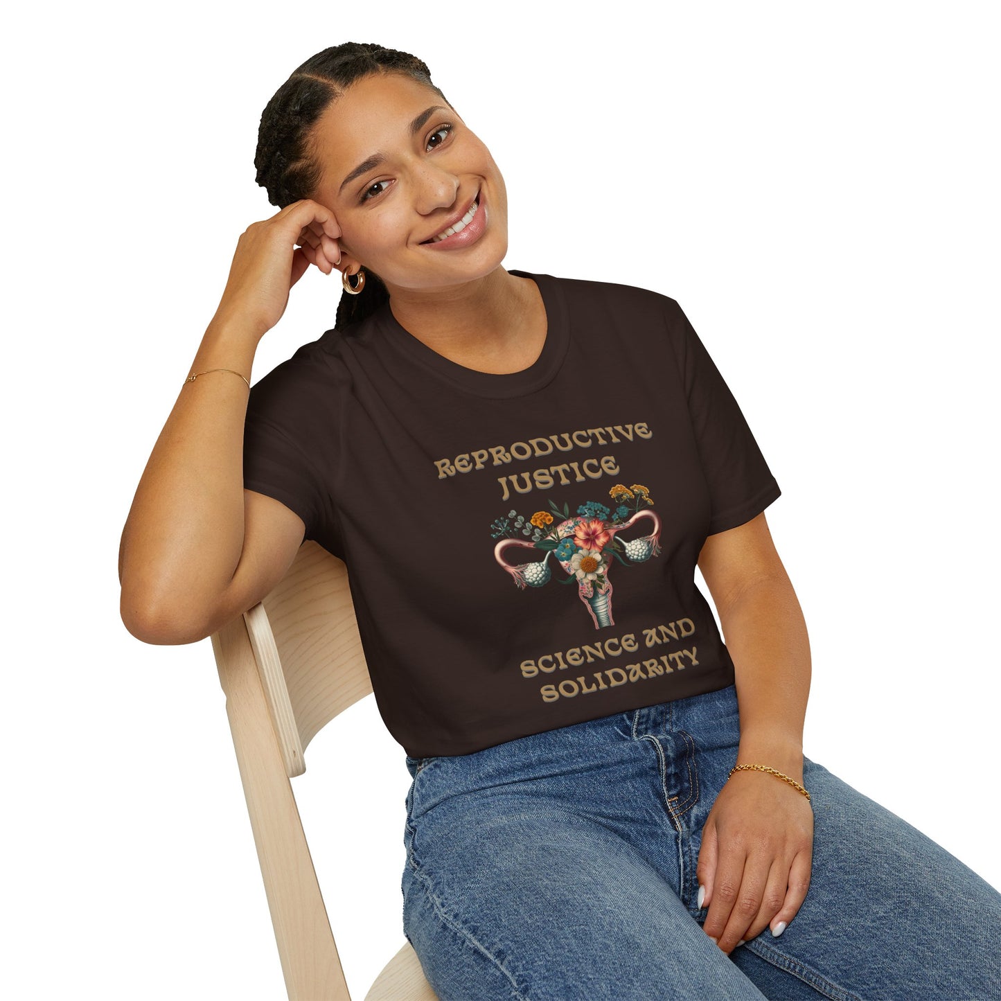 Reproductive Justice Science & Solidarity Uterus T-Shirt