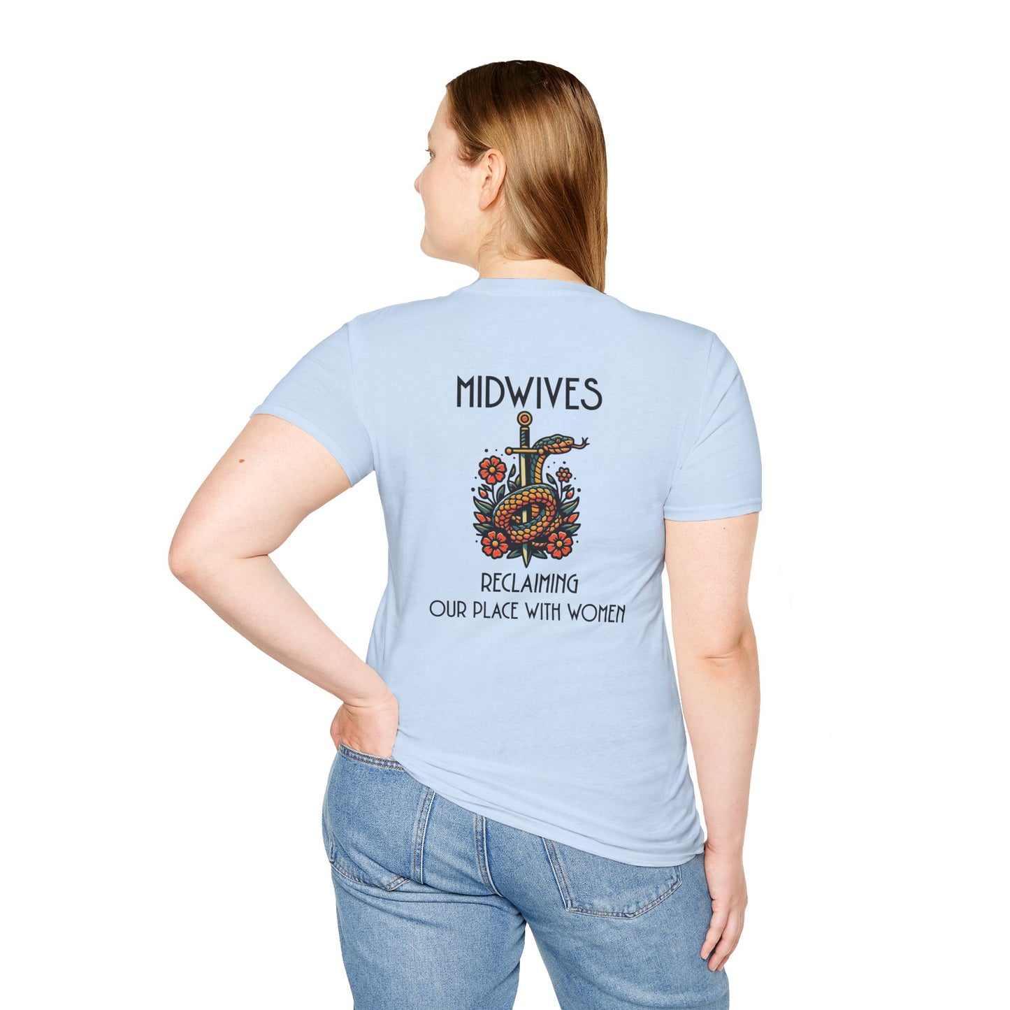 Reclaiming Our Place With Women Healing Snake Midwife T-Shirt