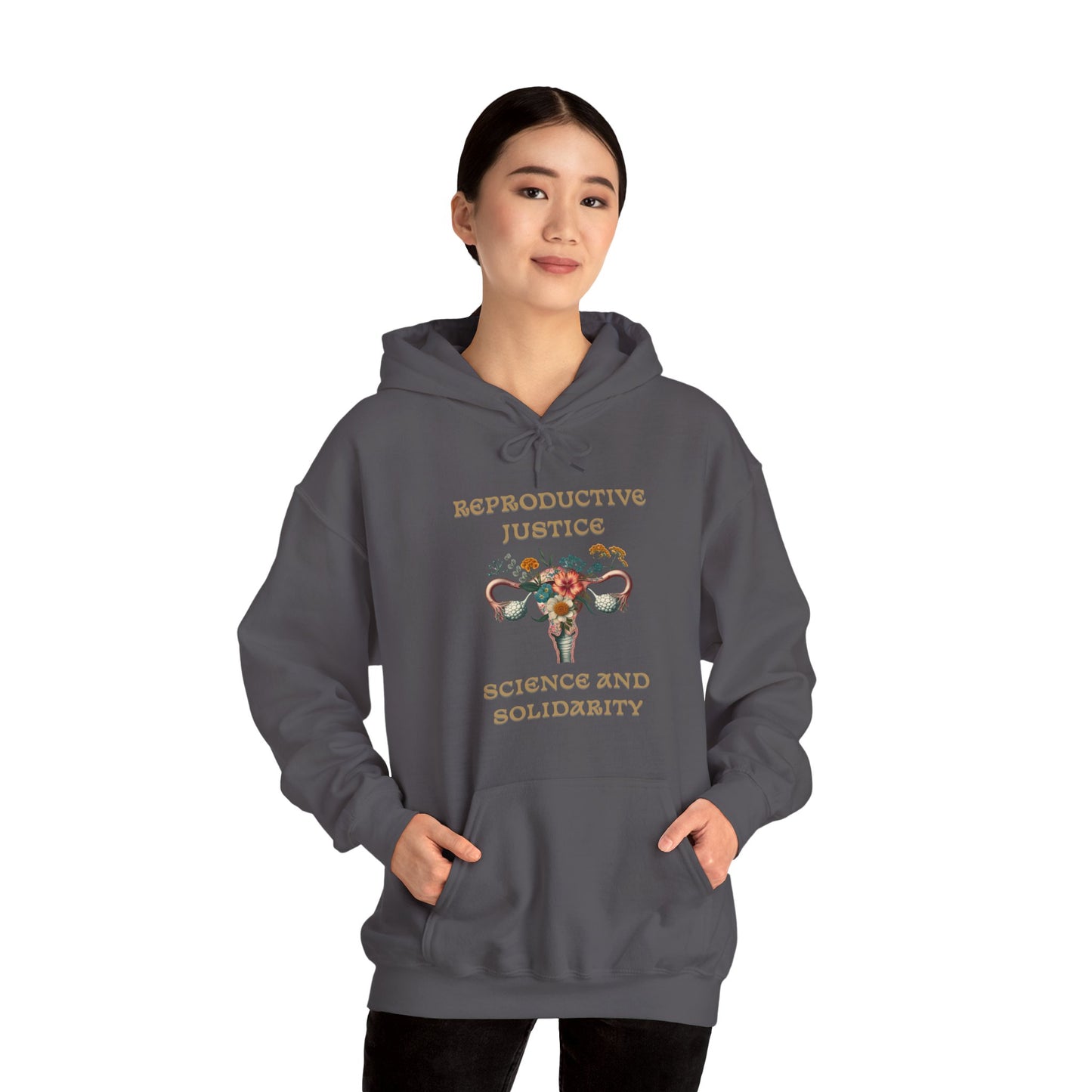 Reproductive Justice Science & Solidarity Uterus Hoodie Sweatshirt