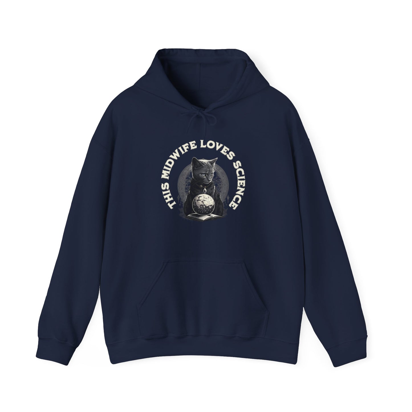 This Midwife Loves Science Cat Hoodie Sweatshirt