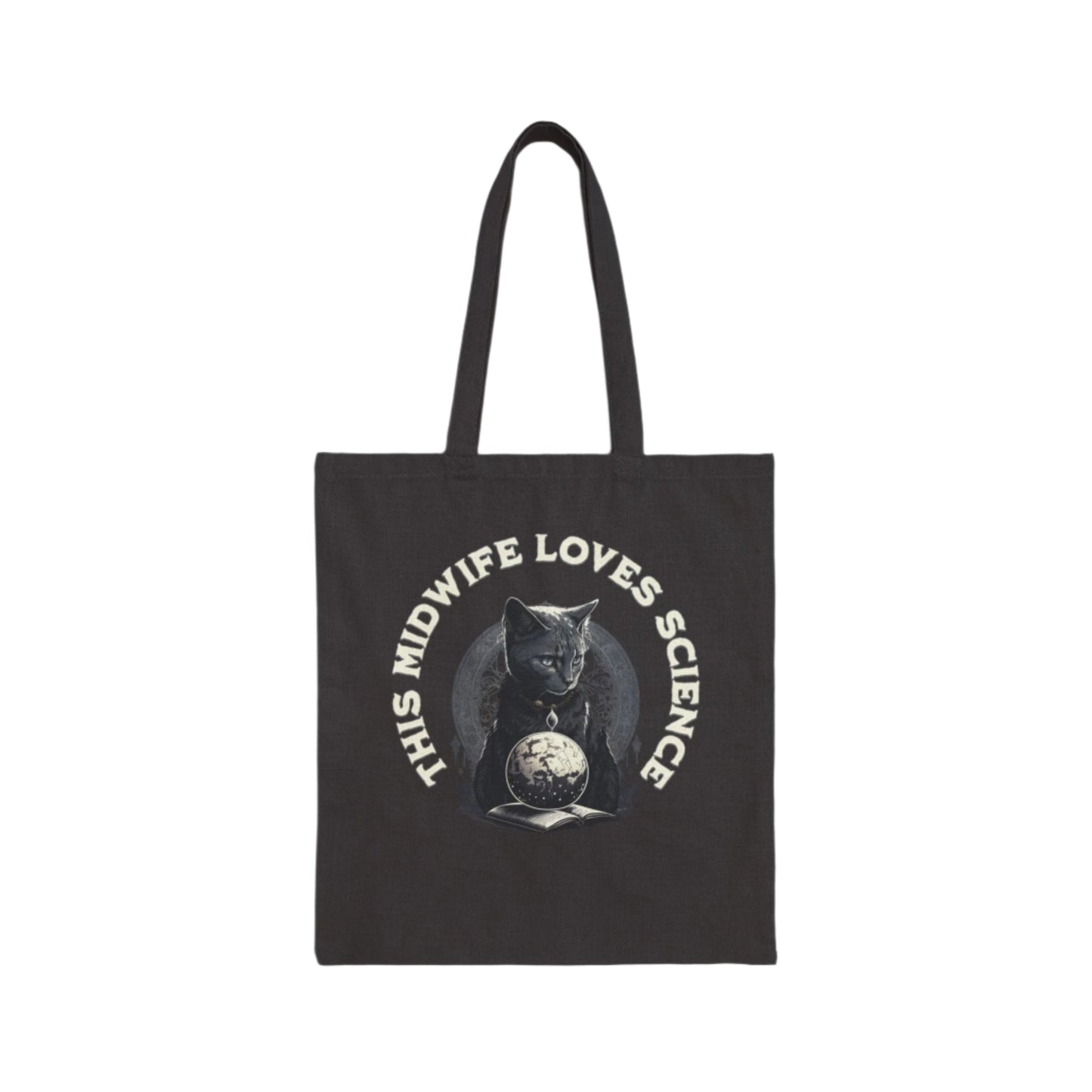 This Midwife Loves Science Cat Tote Bag