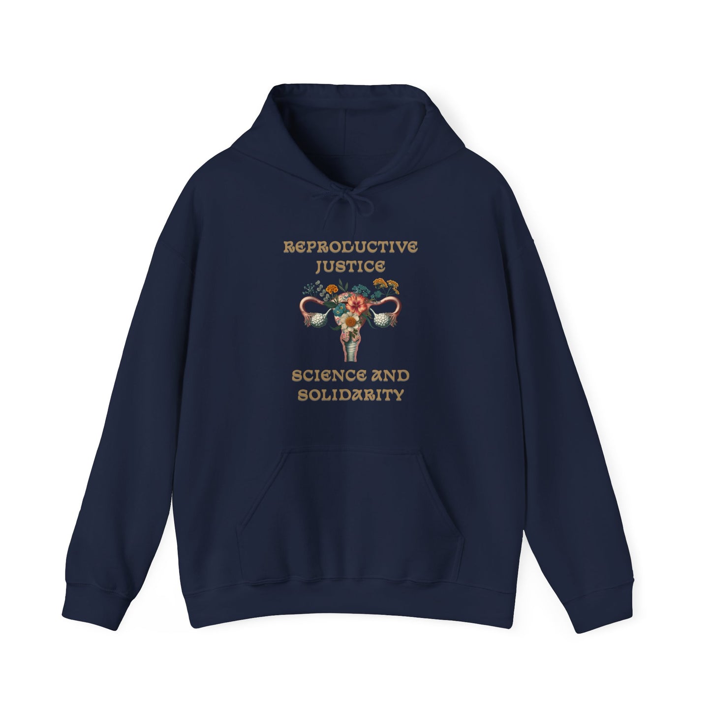 Reproductive Justice Science & Solidarity Uterus Hoodie Sweatshirt