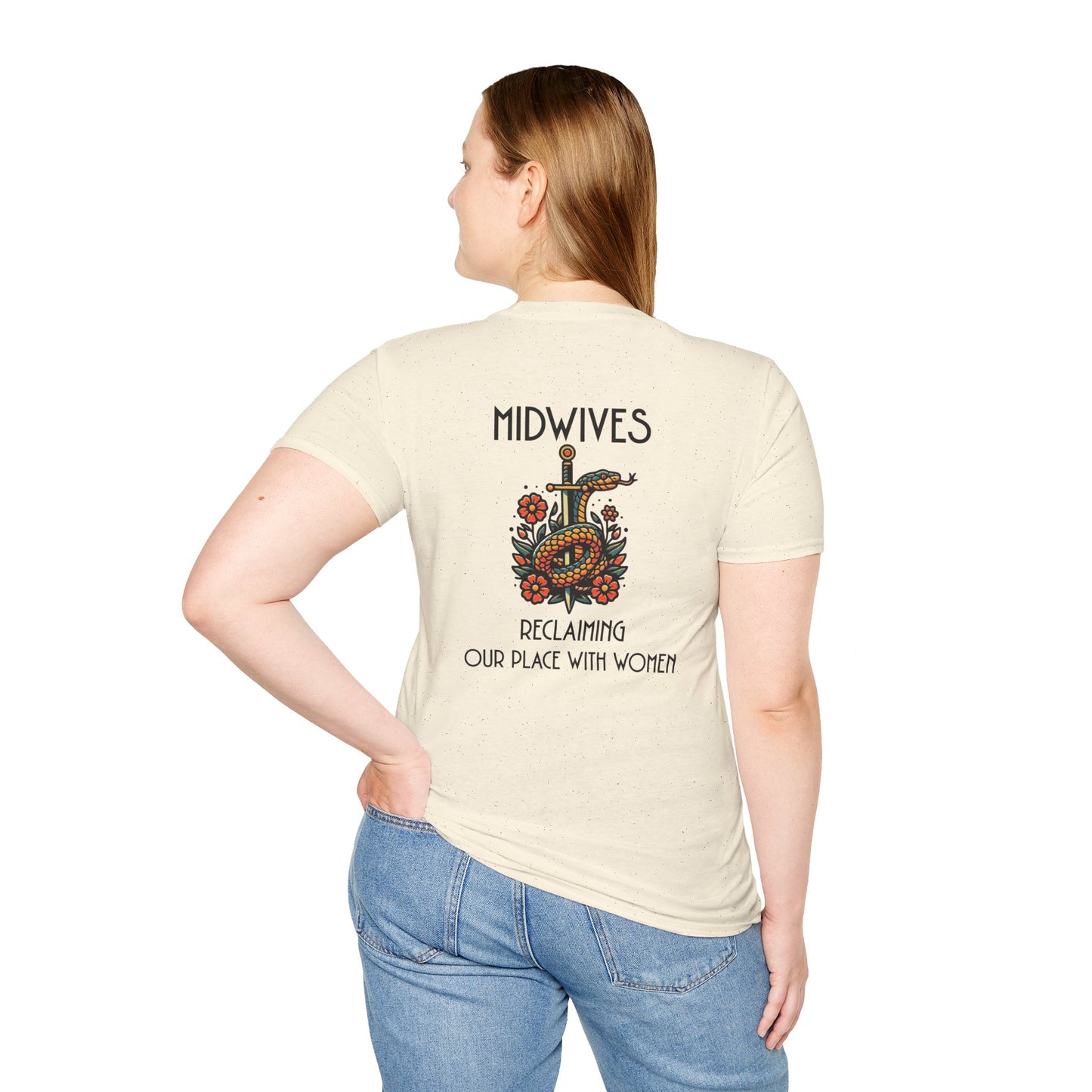 Reclaiming Our Place With Women Healing Snake Midwife T-Shirt
