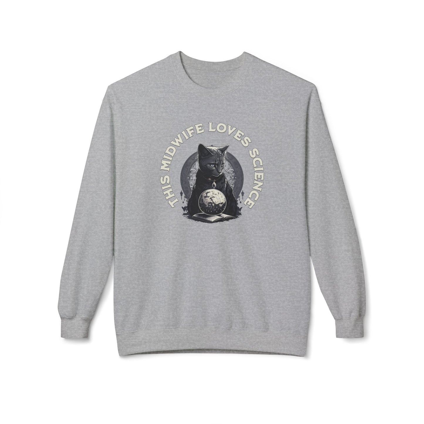 This Midwife Loves Science Cat Sweatshirt