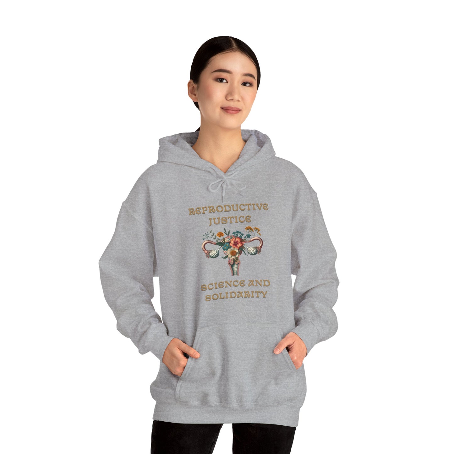 Reproductive Justice Science & Solidarity Uterus Hoodie Sweatshirt
