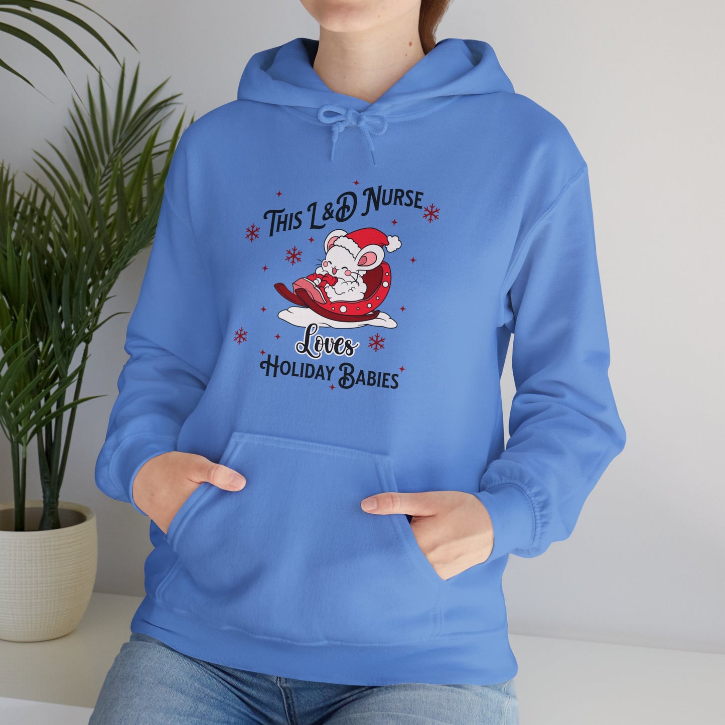 L&D Nurse Loves Holiday Babies Sleigh / Hoodie Sweatshirt