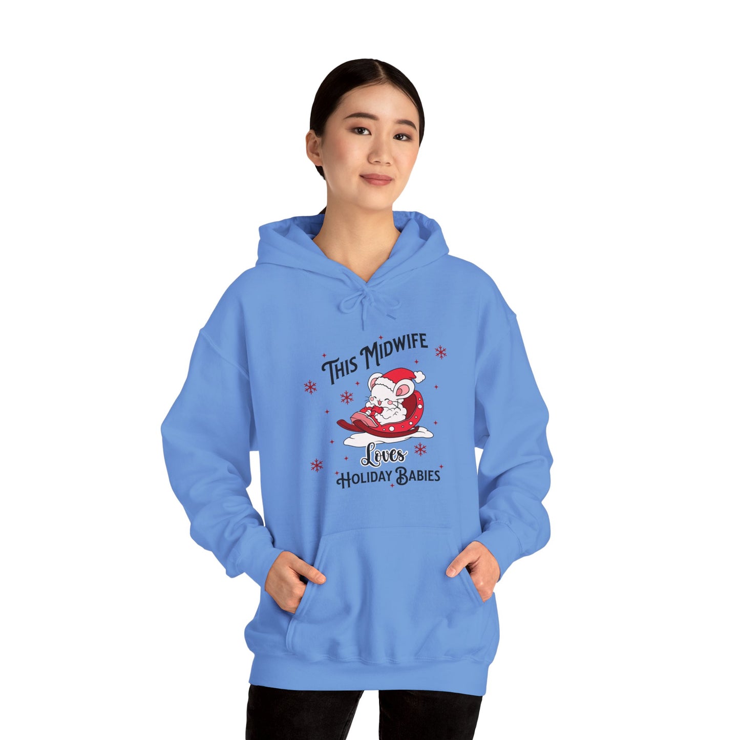 Midwife Loves Holiday Babies Sleigh / Hoodie Sweatshirt