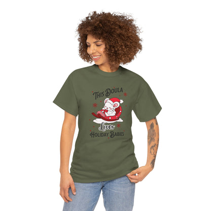 Doula Loves Holiday Babies Sleigh T-shirt