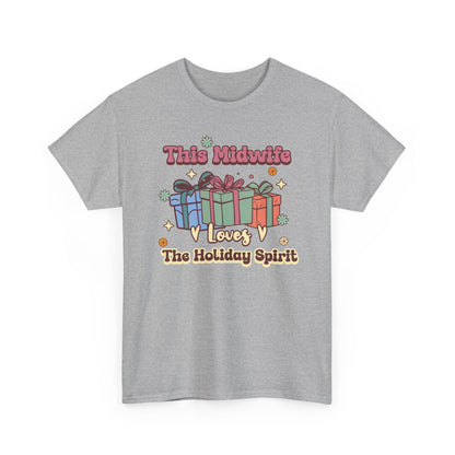 Midwife Loves Holiday Spirit Groovy Gifts T-shirt