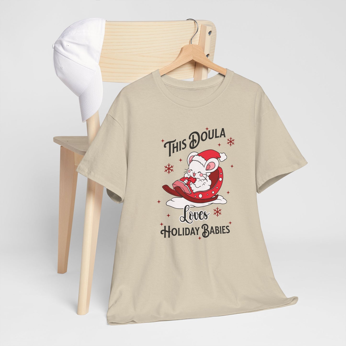 Doula Loves Holiday Babies Sleigh T-shirt