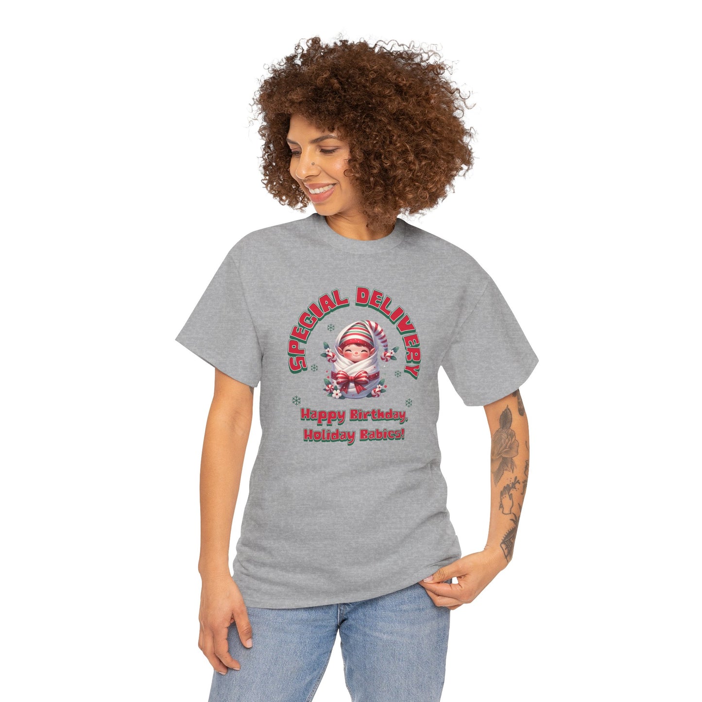 Special Delivery Holiday Babies Elf T-shirt