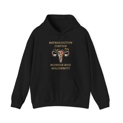Reproductive Justice Science & Solidarity Uterus Hoodie Sweatshirt