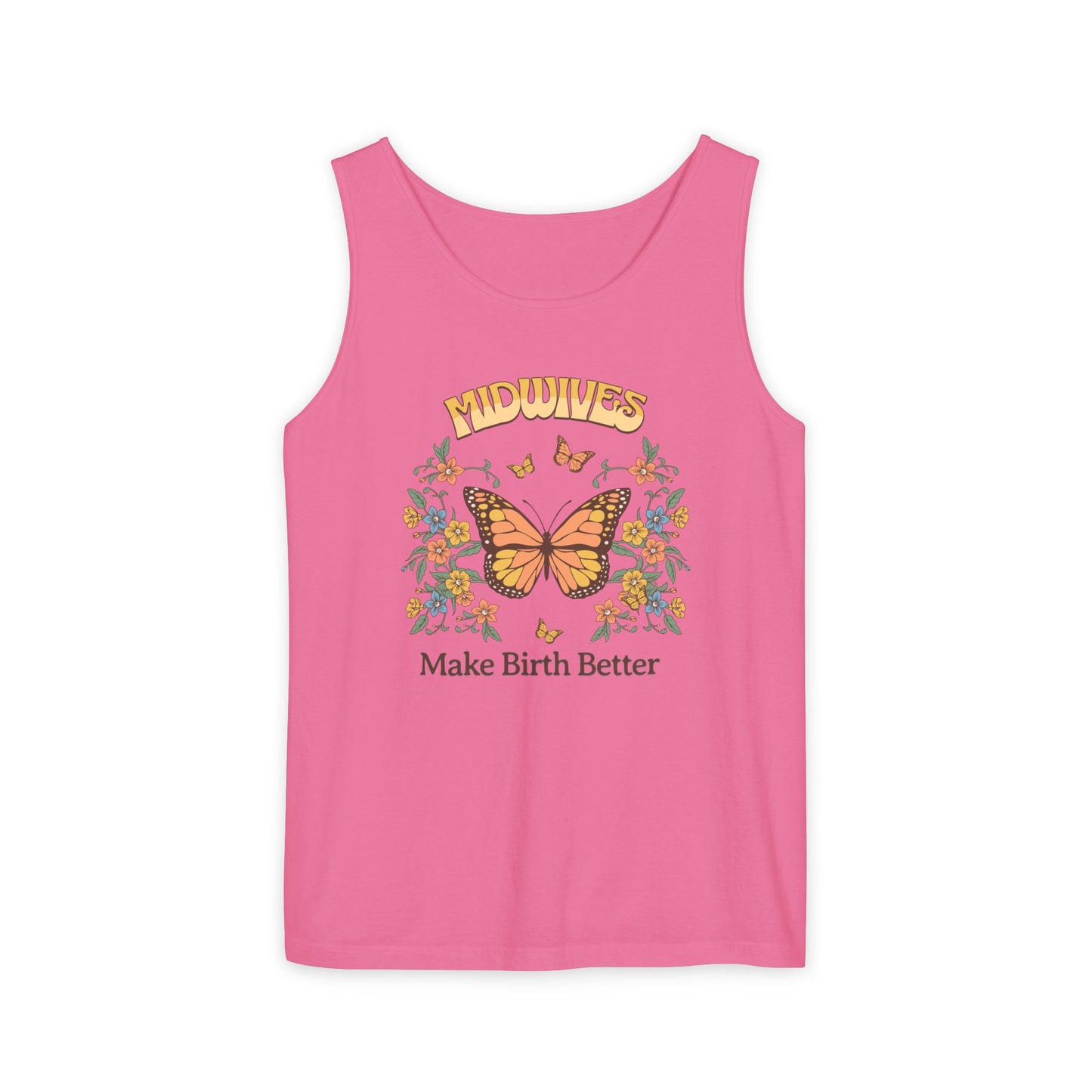 Midwives Make Birth Better Butterfly Tank Top