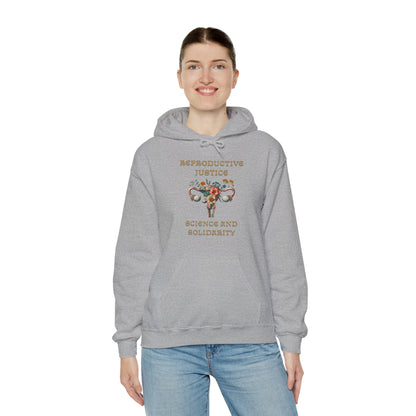 Reproductive Justice Science & Solidarity Uterus Hoodie Sweatshirt