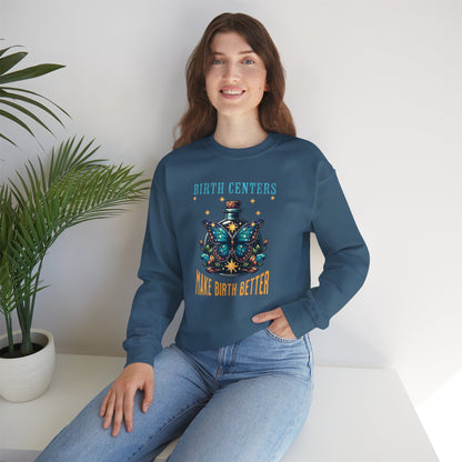 Birth Centers Make Birth Better Butterfly Sweatshirt