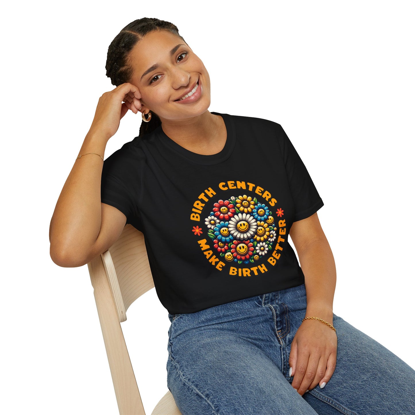 Birth Centers Make Birth Better - Bloom Softstyle T-Shirt