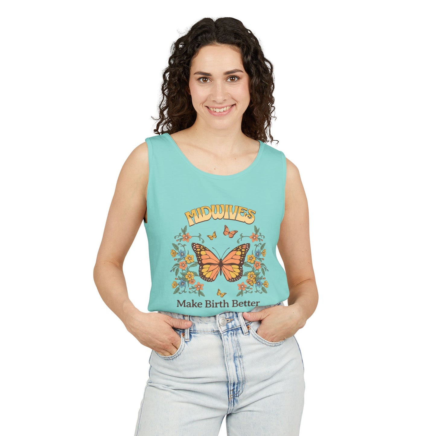 Midwives Make Birth Better Butterfly Tank Top