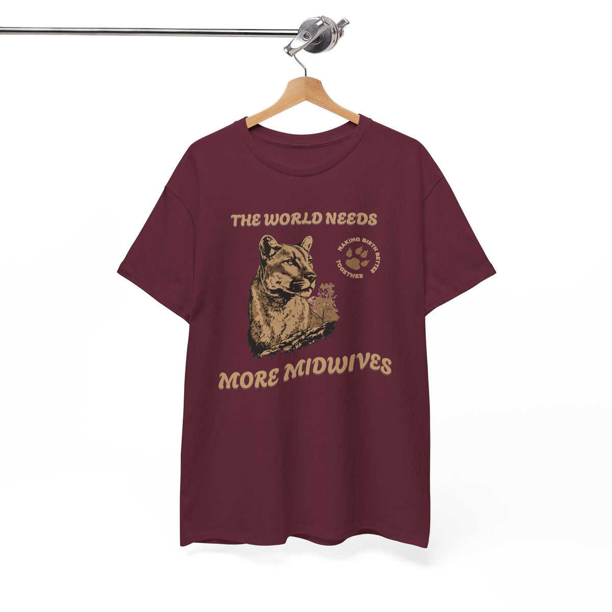 World Needs More Midwives Cougar Midwife T-shirt