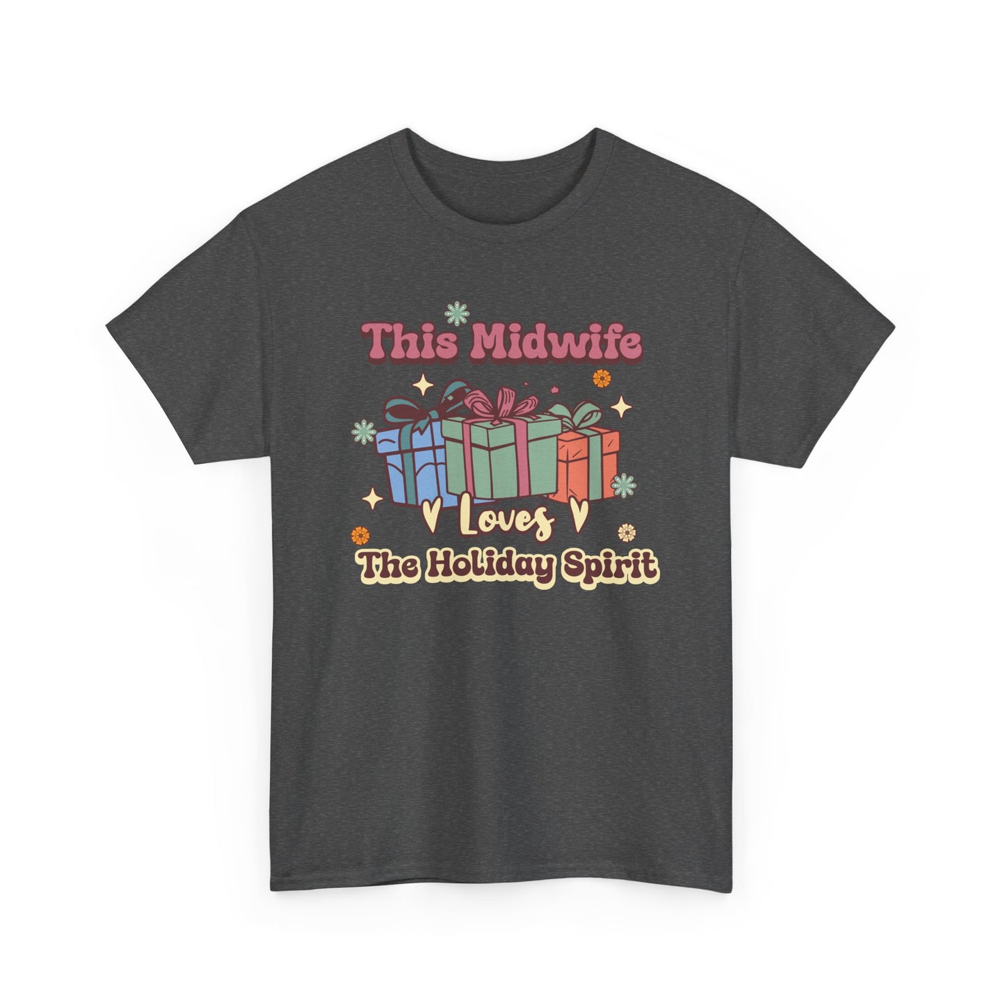 Midwife Loves Holiday Spirit Groovy Gifts T-shirt